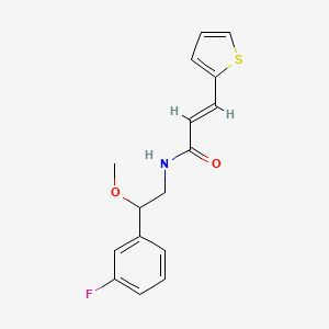 (E)-N-(2-(3-fluorophenyl)-2-methoxyethyl)-3-(thiophen-2-yl)acrylamide