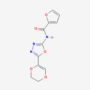N-(5-(5,6-dihydro-1,4-dioxin-2-yl)-1,3,4-oxadiazol-2-yl)furan-2-carboxamide