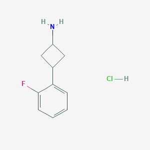 molecular formula C10H13ClFN B2934065 3-(2-Fluorophenyl)cyclobutan-1-amine hydrochloride CAS No. 1807937-81-0