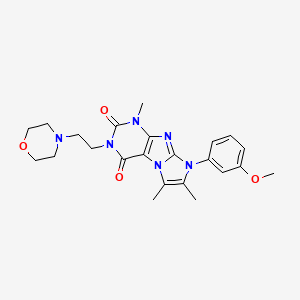 8-(3-methoxyphenyl)-1,6,7-trimethyl-3-(2-morpholinoethyl)-1H-imidazo[2,1-f]purine-2,4(3H,8H)-dione