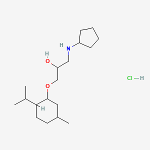 1-(Cyclopentylamino)-3-((2-isopropyl-5-methylcyclohexyl)oxy)propan-2-ol hydrochloride