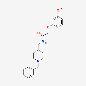 molecular formula C22H28N2O3 B2934075 N-[(1-benzylpiperidin-4-yl)methyl]-2-(3-methoxyphenoxy)acetamide CAS No. 953933-75-0