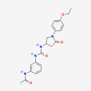 molecular formula C21H24N4O4 B2934117 N-(3-(3-(1-(4-ethoxyphenyl)-5-oxopyrrolidin-3-yl)ureido)phenyl)acetamide CAS No. 894019-31-9