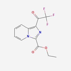 molecular formula C12H9F3N2O3 B2934119 Ethyl 1-(trifluoroacetyl)imidazo[1,5-a]pyridine-3-carboxylate CAS No. 1797883-68-1