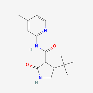 molecular formula C15H21N3O2 B2934121 4-tert-butyl-N-(4-methylpyridin-2-yl)-2-oxopyrrolidine-3-carboxamide CAS No. 2097925-14-7