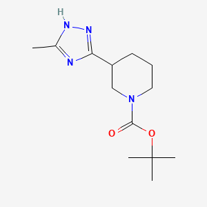 molecular formula C13H22N4O2 B2934123 tert-Butyl 3-(3-methyl-1H-1,2,4-triazol-5-yl)piperidine-1-carboxylate CAS No. 1541127-24-5