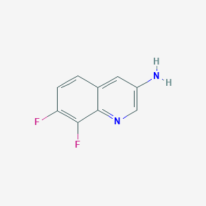 molecular formula C9H6F2N2 B2934126 7,8-Difluoroquinolin-3-amine CAS No. 318685-32-4