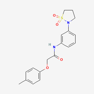 N-(3-(1,1-dioxidoisothiazolidin-2-yl)phenyl)-2-(p-tolyloxy)acetamide