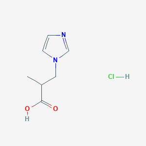 molecular formula C7H11ClN2O2 B2934128 3-(1H-Imidazol-1-yl)-2-methylpropanoic acid hydrochloride CAS No. 1365836-85-6