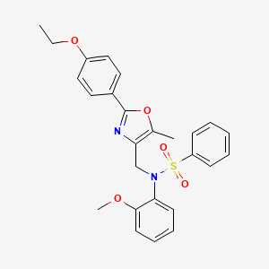 molecular formula C26H26N2O5S B2934131 5-(3,4-dimethylbenzoyl)-1-methyl-3-(3-methyl-1,2,4-oxadiazol-5-yl)-4,5,6,7-tetrahydro-1H-pyrazolo[4,3-c]pyridine CAS No. 1251616-31-5