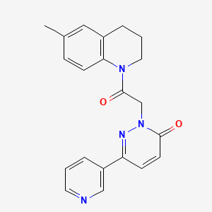 molecular formula C21H20N4O2 B2934133 2-(2-(6-methyl-3,4-dihydroquinolin-1(2H)-yl)-2-oxoethyl)-6-(pyridin-3-yl)pyridazin-3(2H)-one CAS No. 2189498-45-9