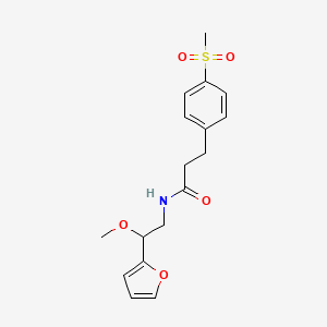 N-(2-(furan-2-yl)-2-methoxyethyl)-3-(4-(methylsulfonyl)phenyl)propanamide