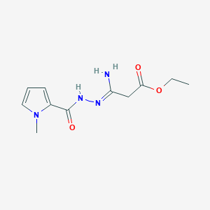 molecular formula C11H16N4O3 B2934192 ethyl 3-imino-3-[(1-methyl-1H-pyrrol-2-yl)formohydrazido]propanoate CAS No. 338395-60-1