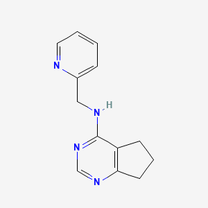 molecular formula C13H14N4 B2934247 N-(PYRIDIN-2-YLMETHYL)-5H,6H,7H-CYCLOPENTA[D]PYRIMIDIN-4-AMINE CAS No. 1340896-19-6