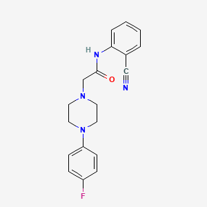 molecular formula C19H19FN4O B2934257 N-(2-cyanophenyl)-2-[4-(4-fluorophenyl)piperazin-1-yl]acetamide CAS No. 303091-63-6