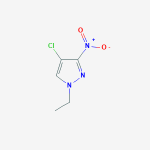 molecular formula C5H6ClN3O2 B2934359 4-chloro-1-ethyl-3-nitro-1H-pyrazole CAS No. 1006993-51-6