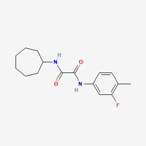 molecular formula C16H21FN2O2 B2934420 N1-cycloheptyl-N2-(3-fluoro-4-methylphenyl)oxalamide CAS No. 941984-15-2