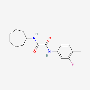 B2934420 N-cycloheptyl-N'-(3-fluoro-4-methylphenyl)oxamide CAS No. 941984-15-2
