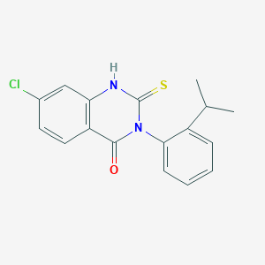 molecular formula C17H15ClN2OS B2934432 7-chloro-3-(2-isopropylphenyl)-2-mercaptoquinazolin-4(3H)-one CAS No. 771499-56-0