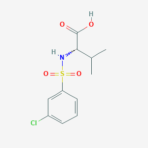 molecular formula C11H14ClNO4S B2934433 (2S)-2-(3-Chlorobenzenesulfonamido)-3-methylbutanoic acid CAS No. 1212148-89-4