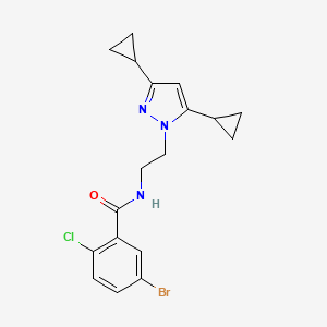 5-bromo-2-chloro-N-(2-(3,5-dicyclopropyl-1H-pyrazol-1-yl)ethyl)benzamide