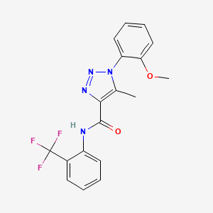 1-(2-methoxyphenyl)-5-methyl-N-[2-(trifluoromethyl)phenyl]triazole-4-carboxamide