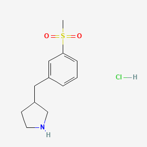 3-[(3-Methylsulfonylphenyl)methyl]pyrrolidine;hydrochloride