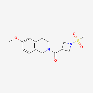 (6-methoxy-3,4-dihydroisoquinolin-2(1H)-yl)(1-(methylsulfonyl)azetidin-3-yl)methanone