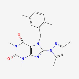 8-(3,5-dimethyl-1H-pyrazol-1-yl)-7-(2,5-dimethylbenzyl)-1,3-dimethyl-1H-purine-2,6(3H,7H)-dione