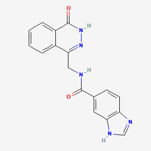 molecular formula C17H13N5O2 B2934465 N-((4-oxo-3,4-dihydrophthalazin-1-yl)methyl)-1H-benzo[d]imidazole-5-carboxamide CAS No. 1226454-86-9
