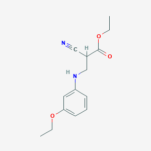 molecular formula C14H18N2O3 B2934492 Ethyl 2-cyano-3-[(3-ethoxyphenyl)amino]propanoate CAS No. 1260765-48-7