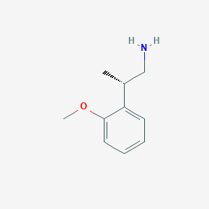 molecular formula C10H15NO B2934569 [(S)-beta-Methyl-2-methoxyphenethyl]amine CAS No. 1644120-27-3