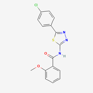 N-[5-(4-chlorophenyl)-1,3,4-thiadiazol-2-yl]-2-methoxybenzamide