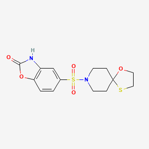 5-(1-oxa-4-thia-8-azaspiro[4.5]decan-8-ylsulfonyl)benzo[d]oxazol-2(3H)-one