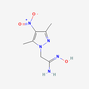 molecular formula C7H11N5O3 B2934726 (1Z)-2-(3,5-dimethyl-4-nitro-1H-pyrazol-1-yl)-N'-hydroxyethanimidamide CAS No. 1006994-67-7