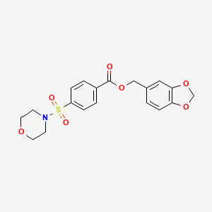 Benzo[d][1,3]dioxol-5-ylmethyl 4-(morpholinosulfonyl)benzoate