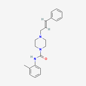 N-(2-Methylphenyl)(4-(3-phenylprop-2-enyl)piperazinyl)formamide
