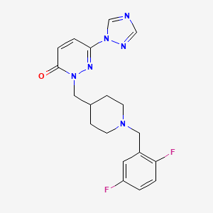 2-({1-[(2,5-difluorophenyl)methyl]piperidin-4-yl}methyl)-6-(1H-1,2,4-triazol-1-yl)-2,3-dihydropyridazin-3-one