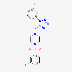 1-((1-(3-fluorophenyl)-1H-tetrazol-5-yl)methyl)-4-((3-fluorophenyl)sulfonyl)piperazine