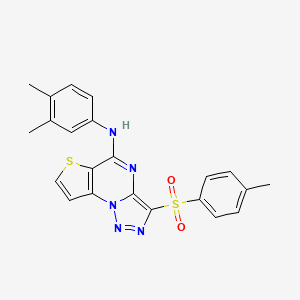 N-(3,4-dimethylphenyl)-3-[(4-methylphenyl)sulfonyl]thieno[2,3-e][1,2,3]triazolo[1,5-a]pyrimidin-5-amine