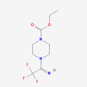 Ethyl 4-(2,2,2-trifluoroethanimidoyl)piperazine-1-carboxylate