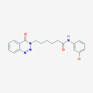 molecular formula C19H19BrN4O2 B2934758 N-(3-bromophenyl)-6-(4-oxo-3,4-dihydro-1,2,3-benzotriazin-3-yl)hexanamide CAS No. 880811-31-4