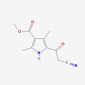 methyl 5-(2-cyanoacetyl)-2,4-dimethyl-1H-pyrrole-3-carboxylate