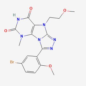 8-(5-Bromo-2-methoxyphenyl)-5-(2-methoxyethyl)-1-methylpurino[8,9-c][1,2,4]triazole-2,4-dione