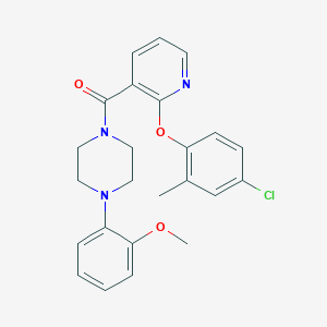 [2-(4-Chloro-2-methylphenoxy)pyridin-3-yl]-[4-(2-methoxyphenyl)piperazin-1-yl]methanone