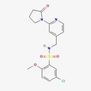 5-chloro-2-methoxy-N-((2-(2-oxopyrrolidin-1-yl)pyridin-4-yl)methyl)benzenesulfonamide