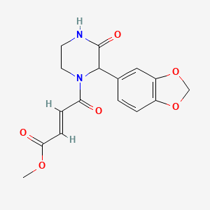 Methyl (E)-4-[2-(1,3-benzodioxol-5-yl)-3-oxopiperazin-1-yl]-4-oxobut-2-enoate