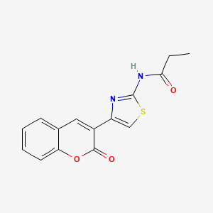 N-(4-(2-oxo-2H-chromen-3-yl)thiazol-2-yl)propionamide