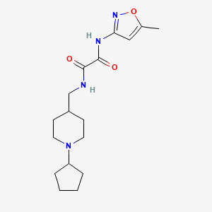 N1-((1-cyclopentylpiperidin-4-yl)methyl)-N2-(5-methylisoxazol-3-yl)oxalamide