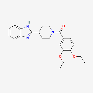 molecular formula C23H27N3O3 B2934825 (4-(1H-benzo[d]imidazol-2-yl)piperidin-1-yl)(3,4-diethoxyphenyl)methanone CAS No. 898414-97-6